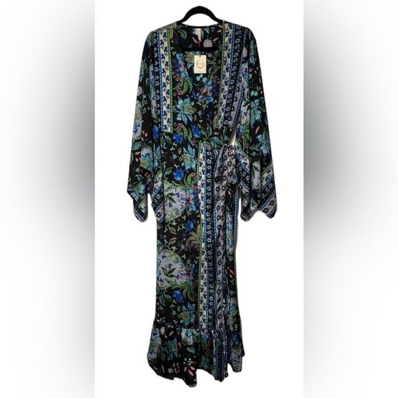 NWT Anthropologie x Raga Kassie Maxi Wrap Dress - Picture 1 of 13